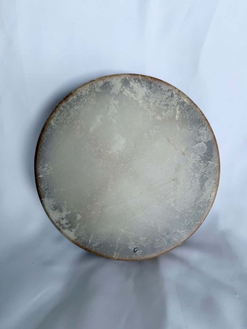 Wooden Frame Drum with Cross-Braced Leather Straps